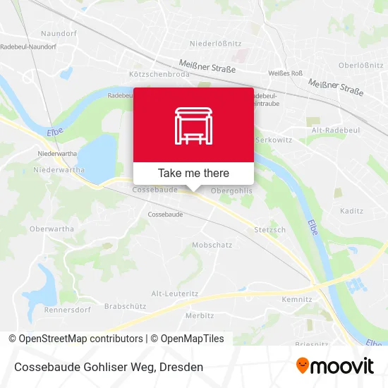 Карта Cossebaude Gohliser Weg