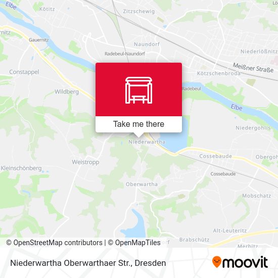 Карта Niederwartha Oberwarthaer Str.
