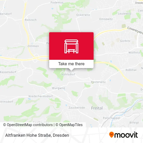 Карта Altfranken Hohe Straße