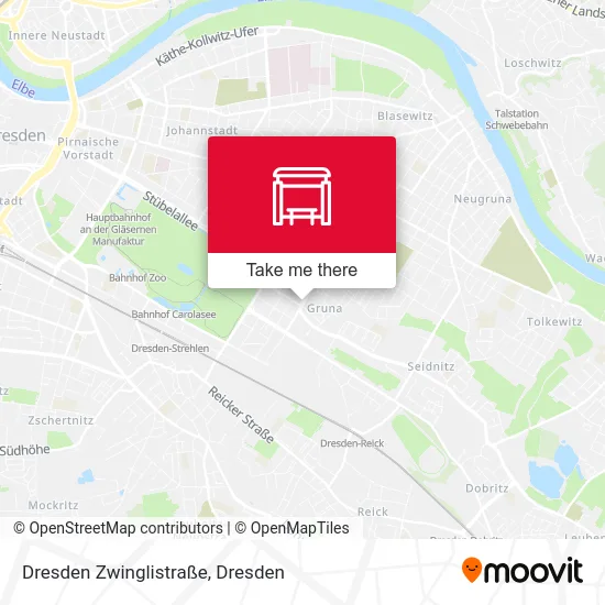 Карта Dresden Zwinglistraße