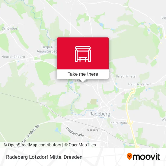 Radeberg Lotzdorf Mitte map