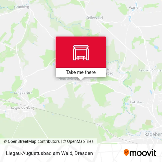 Карта Liegau-Augustusbad am Wald