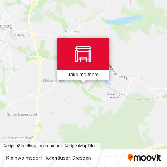 Карта Kleinwolmsdorf Hofehäuser