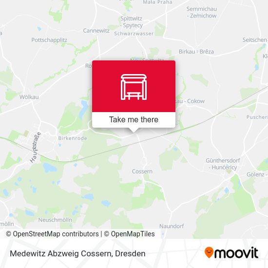 Карта Medewitz Abzweig Cossern