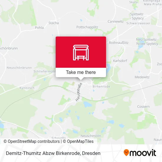 Карта Demitz-Thumitz Abzw Birkenrode