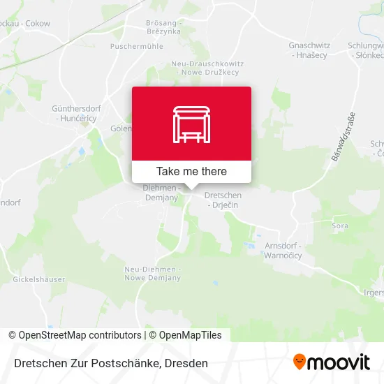 Карта Dretschen Zur Postschänke