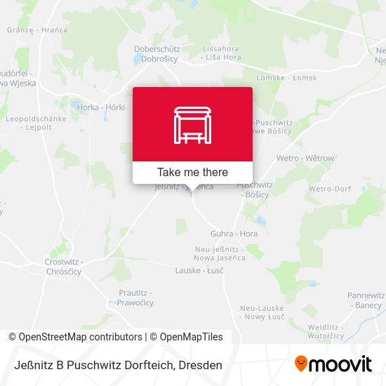 Карта Jeßnitz B Puschwitz Dorfteich
