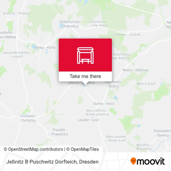 Карта Jeßnitz B Puschwitz Dorfteich
