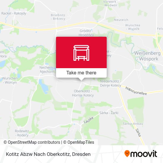 Карта Kotitz Abzw Nach Oberkotitz
