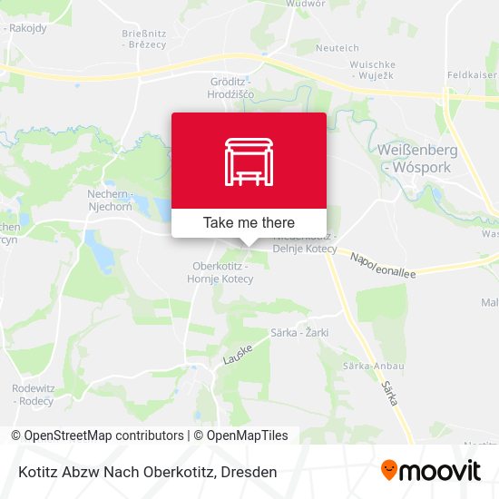 Карта Kotitz Abzw Nach Oberkotitz