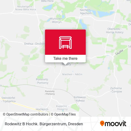 Карта Rodewitz B Hochk. Bürgerzentrum