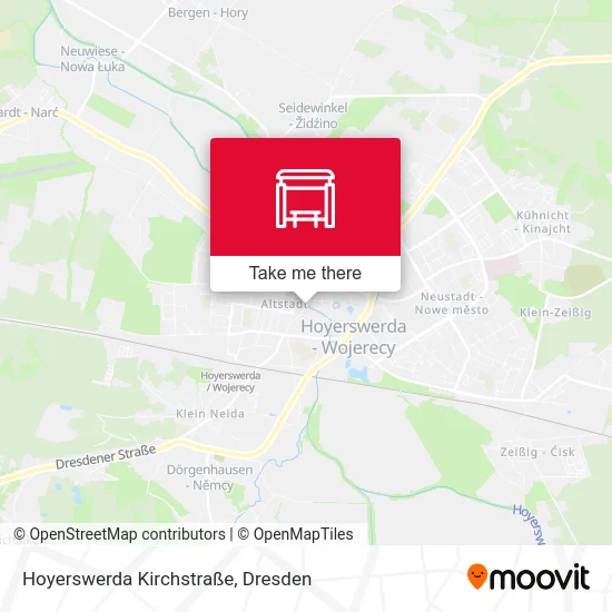 Карта Hoyerswerda Kirchstraße