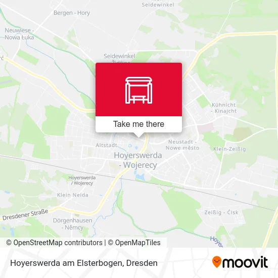 Карта Hoyerswerda am Elsterbogen