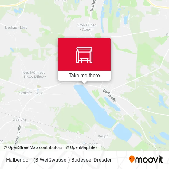 Карта Halbendorf (B Weißwasser) Badesee