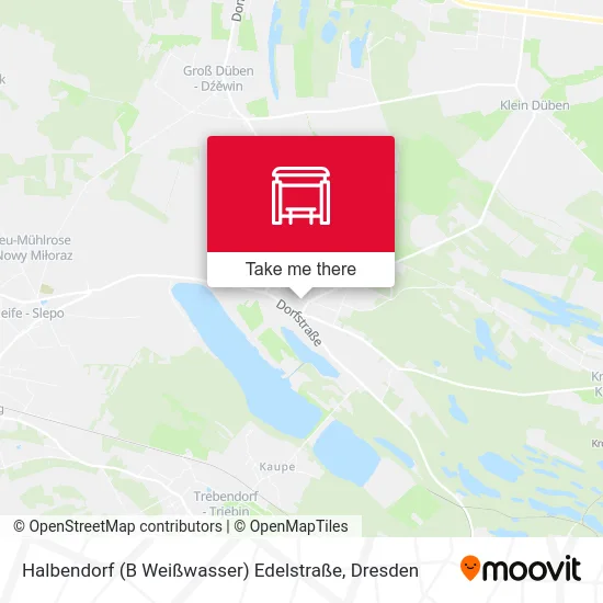 Карта Halbendorf (B Weißwasser) Edelstraße