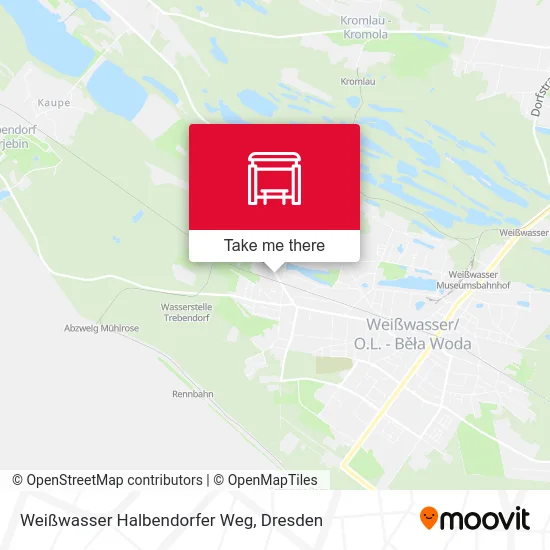 Карта Weißwasser Halbendorfer Weg