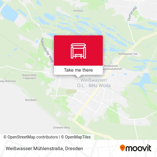 Карта Weißwasser Mühlenstraße