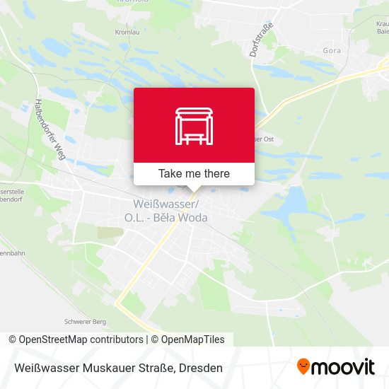 Карта Weißwasser Muskauer Straße