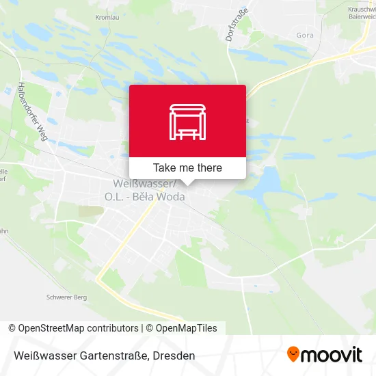 Карта Weißwasser Gartenstraße