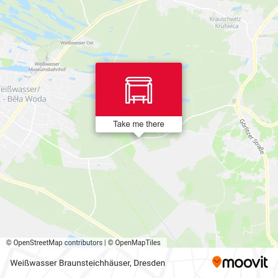 Карта Weißwasser Braunsteichhäuser