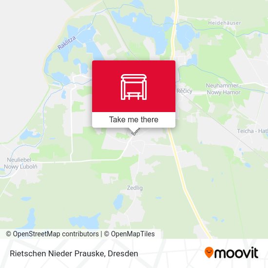 Карта Rietschen Nieder Prauske