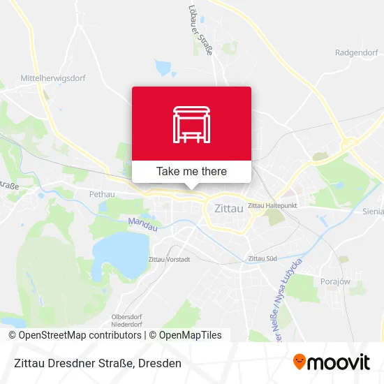 Карта Zittau Dresdner Straße