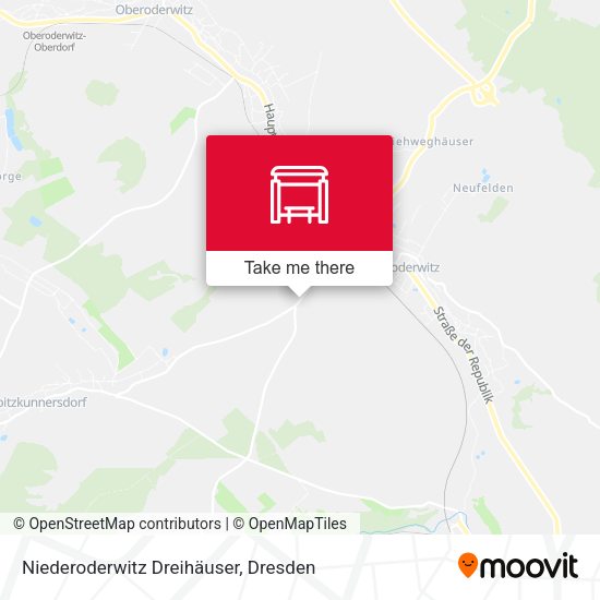 Карта Niederoderwitz Dreihäuser