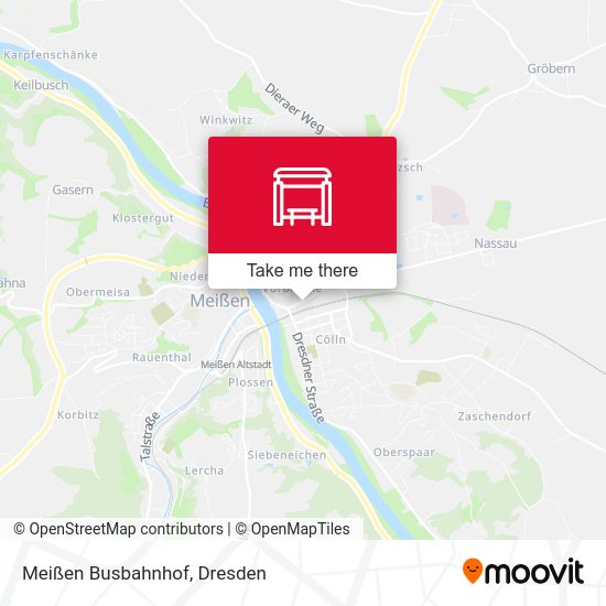 Карта Meißen Busbahnhof