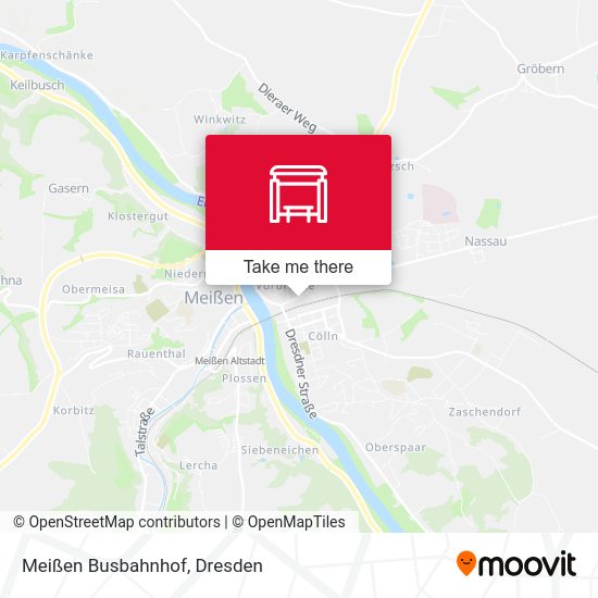 Карта Meißen Busbahnhof