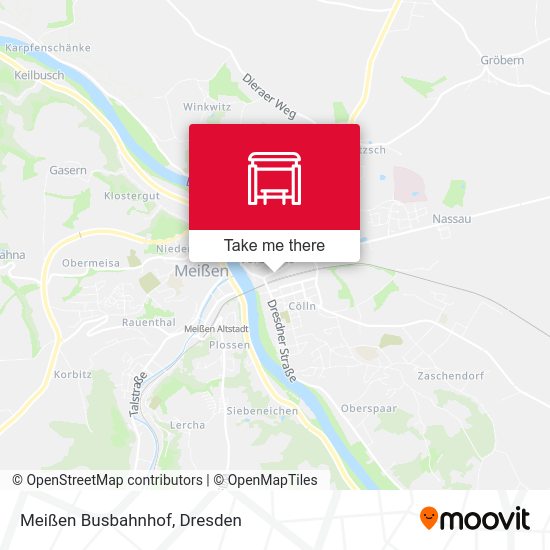 Карта Meißen Busbahnhof