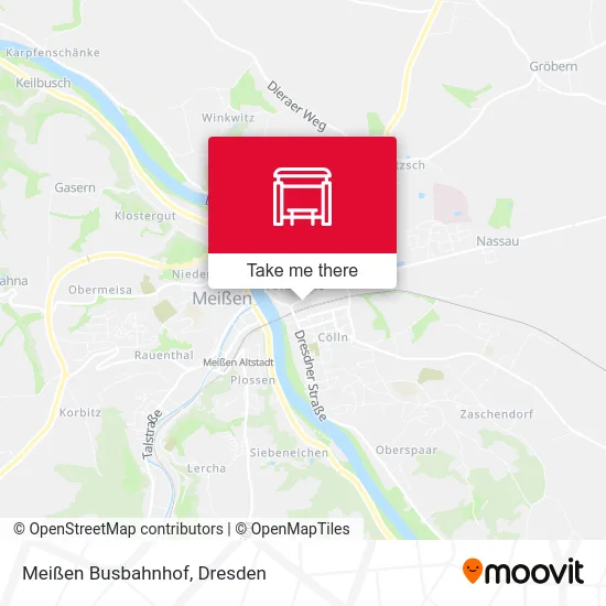 Карта Meißen Busbahnhof
