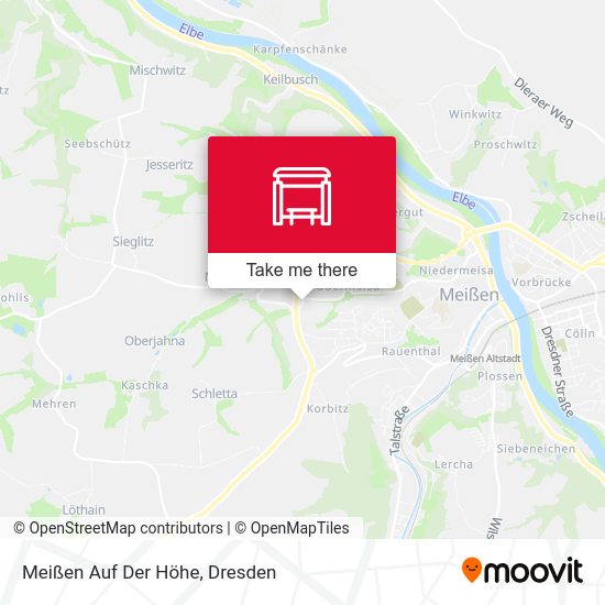 Карта Meißen Auf Der Höhe