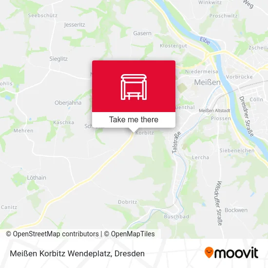 Карта Meißen Korbitz Wendeplatz