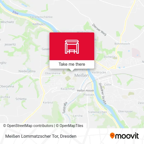 Карта Meißen Lommatzscher Tor