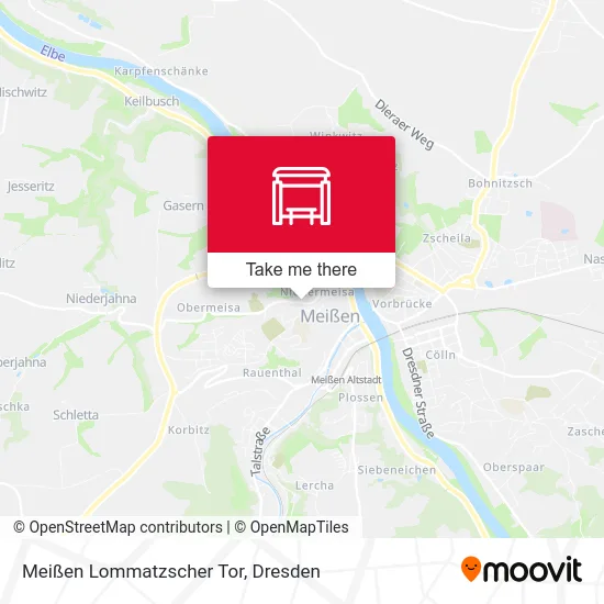 Карта Meißen Lommatzscher Tor