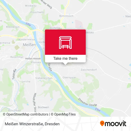 Карта Meißen Winzerstraße