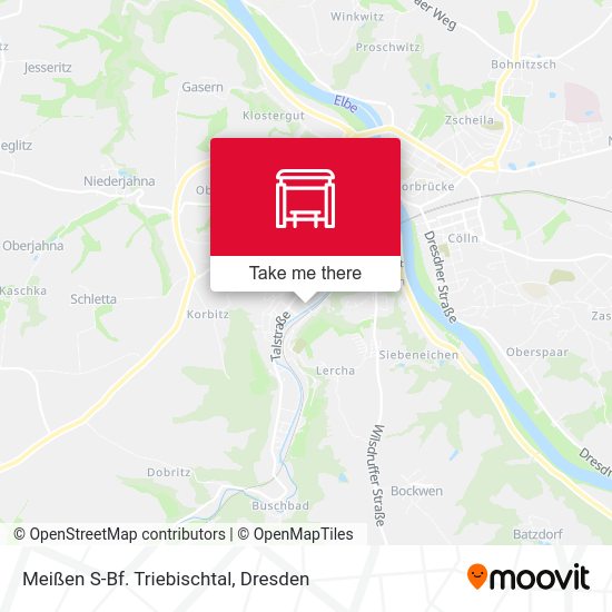 Карта Meißen S-Bf. Triebischtal