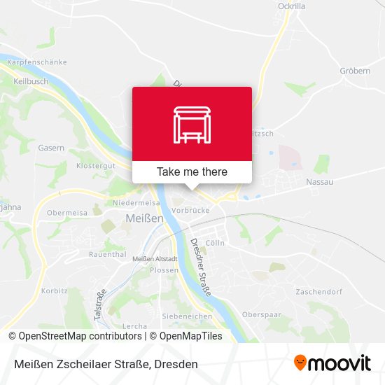 Карта Meißen Zscheilaer Straße