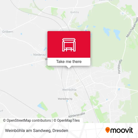 Карта Weinböhla am Sandweg