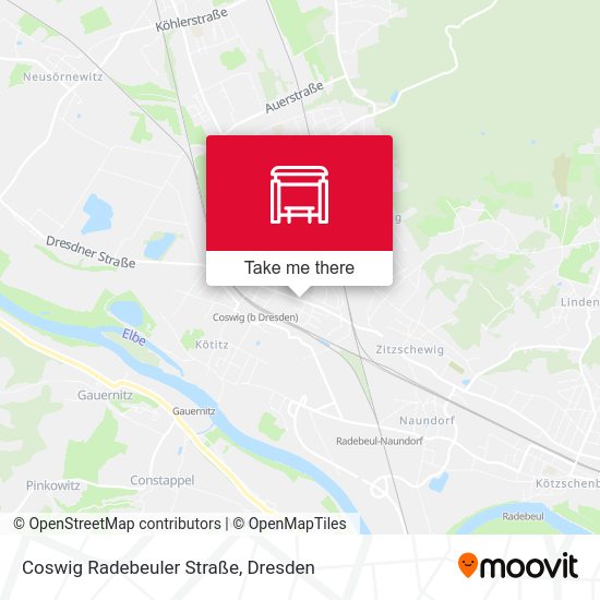 Карта Coswig Radebeuler Straße
