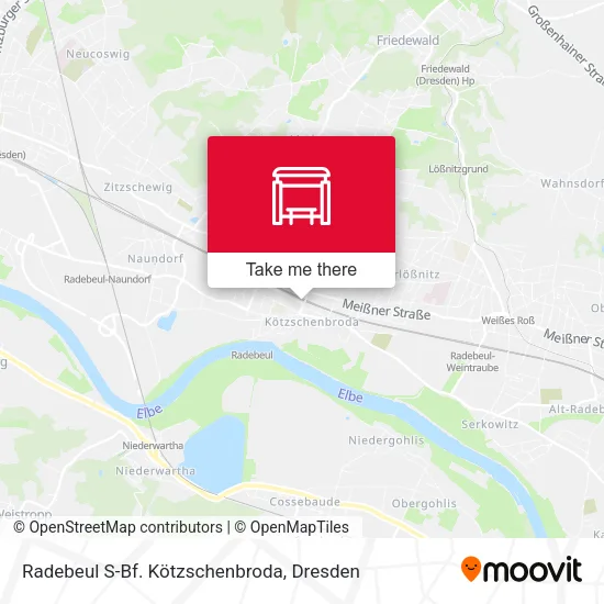 Карта Radebeul S-Bf. Kötzschenbroda