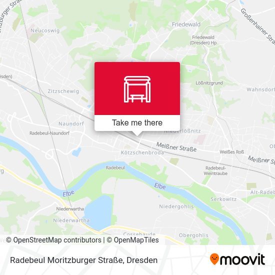 Карта Radebeul Moritzburger Straße