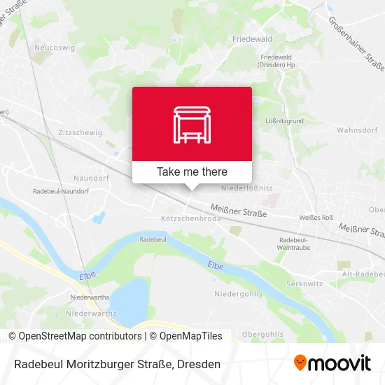 Карта Radebeul Moritzburger Straße