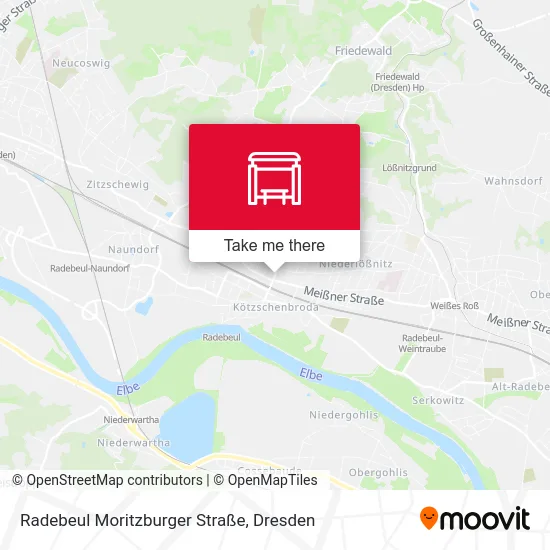 Карта Radebeul Moritzburger Straße