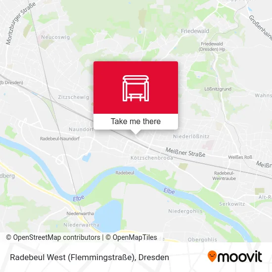 Radebeul West (Flemmingstraße) map