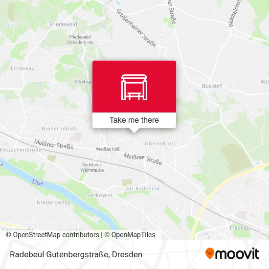 Radebeul Gutenbergstraße map