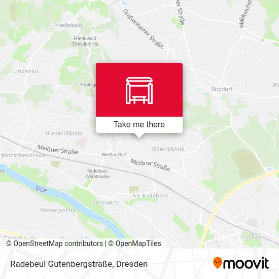 Radebeul Gutenbergstraße map