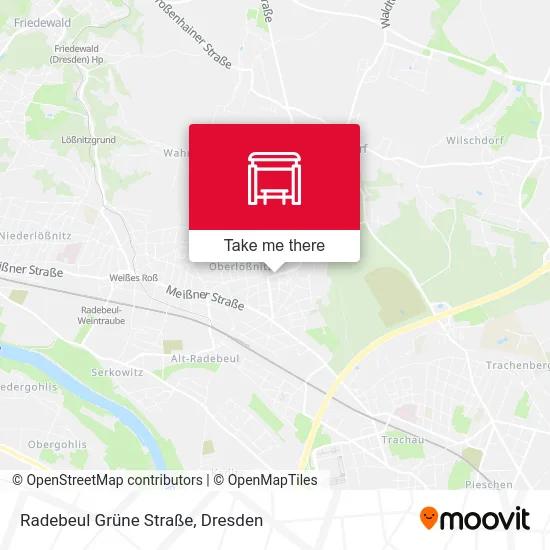 Radebeul Grüne Straße map