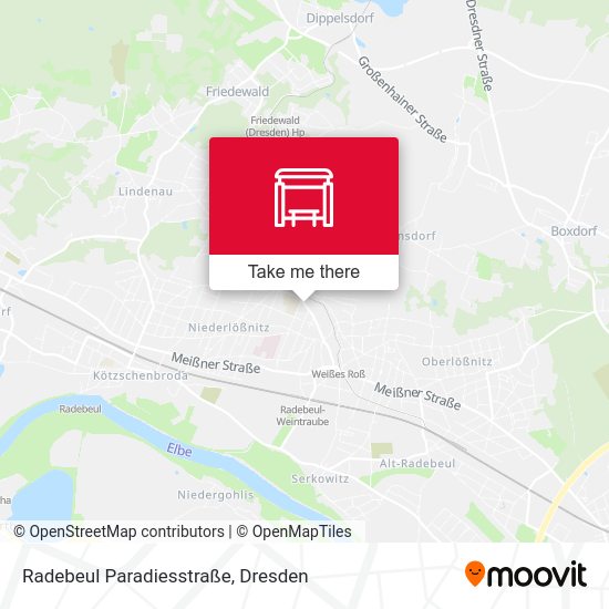 Карта Radebeul Paradiesstraße