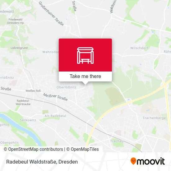 Карта Radebeul Waldstraße